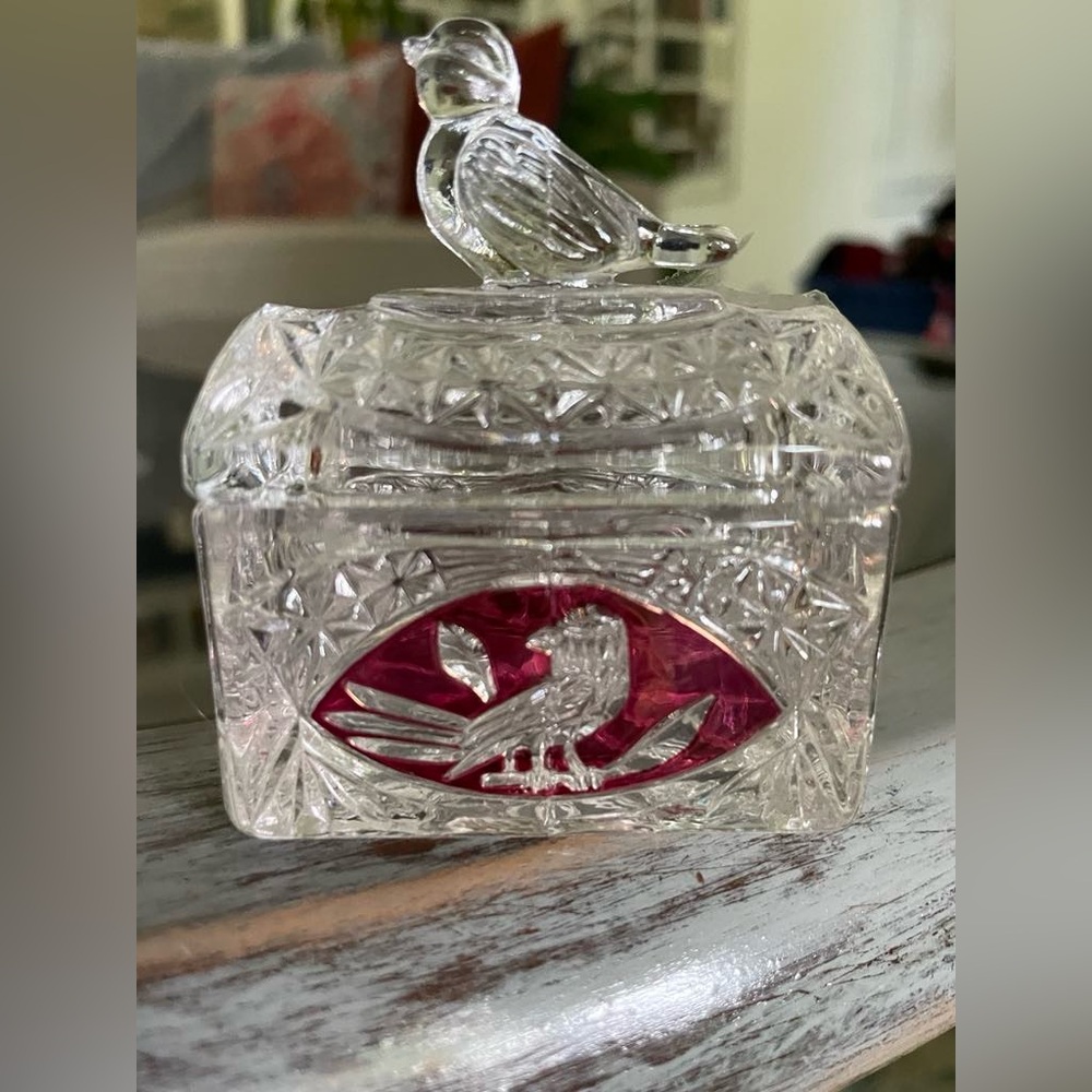 Vintage Crystal Trinket Box